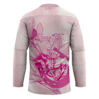 Personalized Louisiana Horse Racing Derby Hockey Jersey Magnolia Blossom Horseshoe Pastel Pink