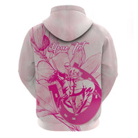 Personalized Louisiana Horse Racing Derby Hoodie Magnolia Blossom Horseshoe Pastel Pink