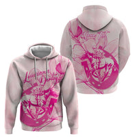 Personalized Louisiana Horse Racing Derby Hoodie Magnolia Blossom Horseshoe Pastel Pink
