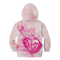 Personalized Louisiana Horse Racing Derby Kid Hoodie Magnolia Blossom Horseshoe Pastel Pink