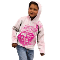 Personalized Louisiana Horse Racing Derby Kid Hoodie Magnolia Blossom Horseshoe Pastel Pink