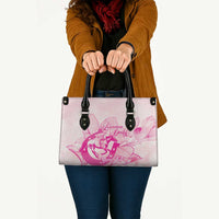Personalized Louisiana Horse Racing Derby Leather Bag Magnolia Blossom Horseshoe Pastel Pink