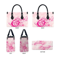 Personalized Louisiana Horse Racing Derby Leather Bag Magnolia Blossom Horseshoe Pastel Pink