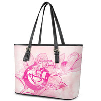 Personalized Louisiana Horse Racing Derby Leather Tote Bag Magnolia Blossom Horseshoe Pastel Pink