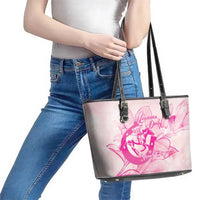 Personalized Louisiana Horse Racing Derby Leather Tote Bag Magnolia Blossom Horseshoe Pastel Pink