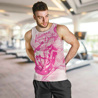 Personalized Louisiana Horse Racing Derby Men Tank Top Magnolia Blossom Horseshoe Pastel Pink