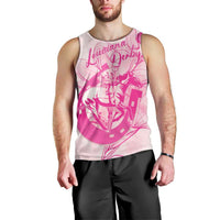Personalized Louisiana Horse Racing Derby Men Tank Top Magnolia Blossom Horseshoe Pastel Pink