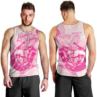 Personalized Louisiana Horse Racing Derby Men Tank Top Magnolia Blossom Horseshoe Pastel Pink
