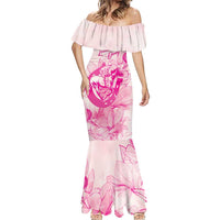 Personalized Louisiana Horse Racing Derby Mermaid Dress Magnolia Blossom Horseshoe Pastel Pink