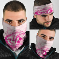 Personalized Louisiana Horse Racing Derby Neck Gaiter Magnolia Blossom Horseshoe Pastel Pink