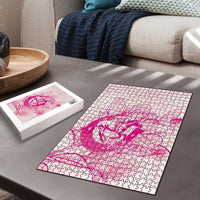 Personalized Louisiana Horse Racing Derby Puzzle Magnolia Blossom Horseshoe Pastel Pink