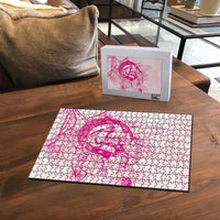 Personalized Louisiana Horse Racing Derby Puzzle Magnolia Blossom Horseshoe Pastel Pink