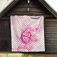 Personalized Louisiana Horse Racing Derby Quilt Magnolia Blossom Horseshoe Pastel Pink