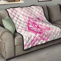 Personalized Louisiana Horse Racing Derby Quilt Magnolia Blossom Horseshoe Pastel Pink