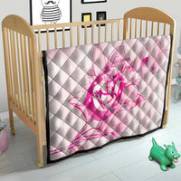 Personalized Louisiana Horse Racing Derby Quilt Magnolia Blossom Horseshoe Pastel Pink