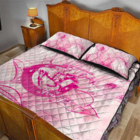 Personalized Louisiana Horse Racing Derby Quilt Bed Set Magnolia Blossom Horseshoe Pastel Pink