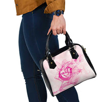 Personalized Louisiana Horse Racing Derby Shoulder Handbag Magnolia Blossom Horseshoe Pastel Pink