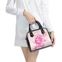 Personalized Louisiana Horse Racing Derby Shoulder Handbag Magnolia Blossom Horseshoe Pastel Pink
