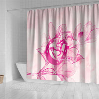 Personalized Louisiana Horse Racing Derby Shower Curtain Magnolia Blossom Horseshoe Pastel Pink