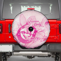 Personalized Louisiana Horse Racing Derby Spare Tire Cover Magnolia Blossom Horseshoe Pastel Pink