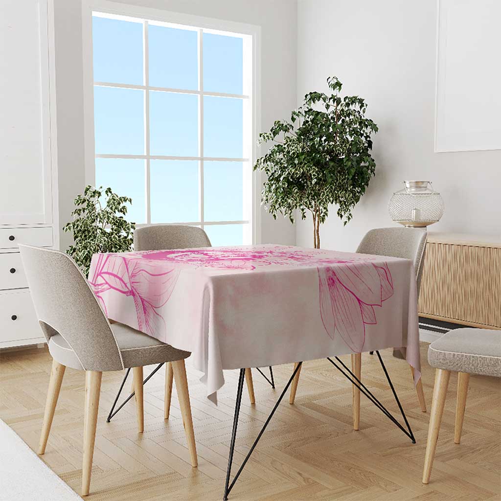 Personalized Louisiana Horse Racing Derby Tablecloth Magnolia Blossom Horseshoe Pastel Pink