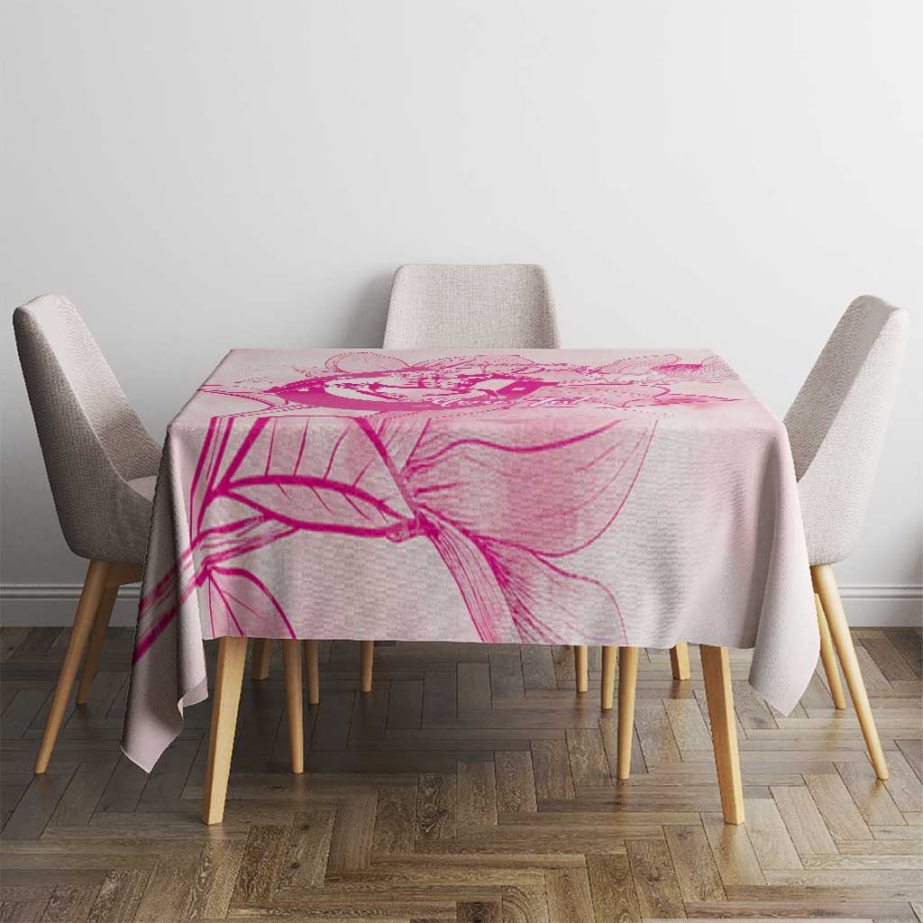 Personalized Louisiana Horse Racing Derby Tablecloth Magnolia Blossom Horseshoe Pastel Pink