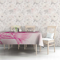 Personalized Louisiana Horse Racing Derby Tablecloth Magnolia Blossom Horseshoe Pastel Pink