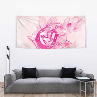 Personalized Louisiana Horse Racing Derby Tapestry Magnolia Blossom Horseshoe Pastel Pink