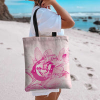 Personalized Louisiana Horse Racing Derby Tote Bag Magnolia Blossom Horseshoe Pastel Pink
