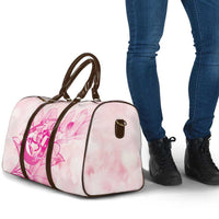 Personalized Louisiana Horse Racing Derby Travel Bag Magnolia Blossom Horseshoe Pastel Pink