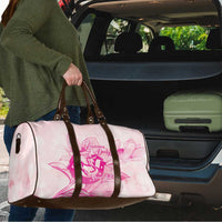 Personalized Louisiana Horse Racing Derby Travel Bag Magnolia Blossom Horseshoe Pastel Pink