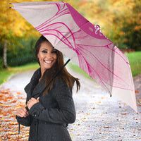 Personalized Louisiana Horse Racing Derby Umbrella Magnolia Blossom Horseshoe Pastel Pink