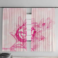 Personalized Louisiana Horse Racing Derby Window Curtain Magnolia Blossom Horseshoe Pastel Pink
