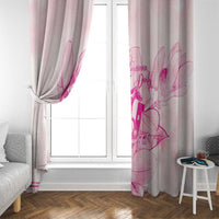 Personalized Louisiana Horse Racing Derby Window Curtain Magnolia Blossom Horseshoe Pastel Pink