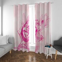 Personalized Louisiana Horse Racing Derby Window Curtain Magnolia Blossom Horseshoe Pastel Pink