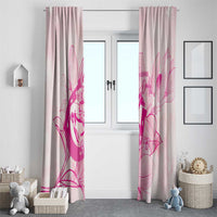 Personalized Louisiana Horse Racing Derby Window Curtain Magnolia Blossom Horseshoe Pastel Pink