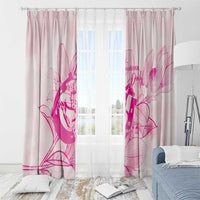Personalized Louisiana Horse Racing Derby Window Curtain Magnolia Blossom Horseshoe Pastel Pink