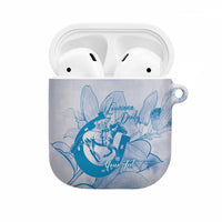 Personalized Louisiana Horse Racing Derby AirPods Case Magnolia Blossom Horseshoe Pastel Blue