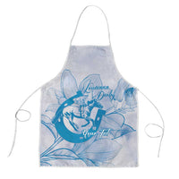 Personalized Louisiana Horse Racing Derby Apron Magnolia Blossom Horseshoe Pastel Blue