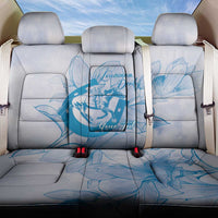 Personalized Louisiana Horse Racing Derby Back Car Seat Cover Magnolia Blossom Horseshoe Pastel Blue