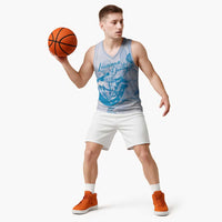 Personalized Louisiana Horse Racing Derby Basketball Jersey Magnolia Blossom Horseshoe Pastel Blue