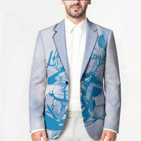 Personalized Louisiana Horse Racing Derby Blazer Magnolia Blossom Horseshoe Pastel Blue