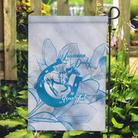 Personalized Louisiana Horse Racing Derby Garden Flag Magnolia Blossom Horseshoe Pastel Blue