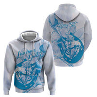 Personalized Louisiana Horse Racing Derby Hoodie Magnolia Blossom Horseshoe Pastel Blue