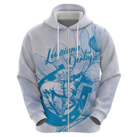 Personalized Louisiana Horse Racing Derby Hoodie Magnolia Blossom Horseshoe Pastel Blue