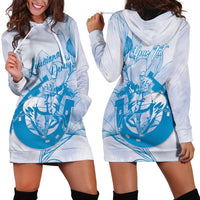 Personalized Louisiana Horse Racing Derby Hoodie Dress Magnolia Blossom Horseshoe Pastel Blue