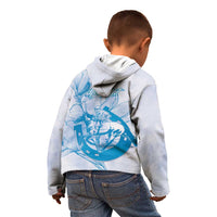 Personalized Louisiana Horse Racing Derby Kid Hoodie Magnolia Blossom Horseshoe Pastel Blue