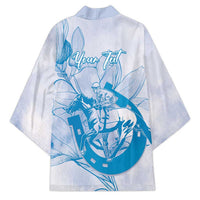 Personalized Louisiana Horse Racing Derby Kimono Magnolia Blossom Horseshoe Pastel Blue
