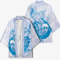 Personalized Louisiana Horse Racing Derby Kimono Magnolia Blossom Horseshoe Pastel Blue