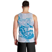 Personalized Louisiana Horse Racing Derby Men Tank Top Magnolia Blossom Horseshoe Pastel Blue